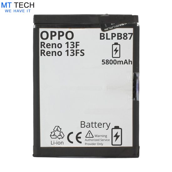 BATTERY MT Tech For Oppo Reno 13F / Reno 13FS - BLPB87 - 5800mAh