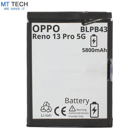 BATTERY MT Tech For Oppo Reno 13 Pro - BLPB43 - 5800mAh