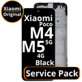 LCD Xiaomi Poco M4 5G / M5 4G - 560001L19C00 / 560005L19P00 / 5600080L1900  Black  Service Pack