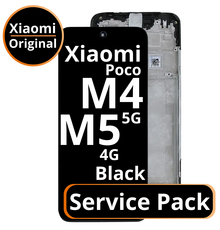 LCD Xiaomi Poco M4 5G / M5 4G - 560001L19C00 / 560005L19P00 / 5600080L1900  Black  Service Pack