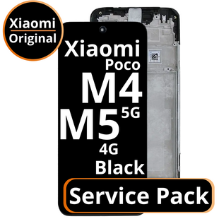 LCD Xiaomi Poco M4 5G / M5 4G - 560001L19C00 / 560005L19P00 / 5600080L1900  Black  Service Pack