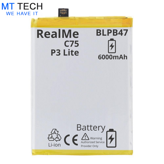 BATTERY MT Tech For Realme C75 5G - BLPB47 - 6000mAh