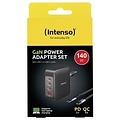 Intenso GaN Power Adapter W140ACC with 2M USB-C Cable - 140 Watt PD 3.1 / QC 4.0