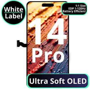 LCD Ultra Soft Oled With Battery Efficient EDP 1 - 120Hz For IPhone 14 Pro - White Box