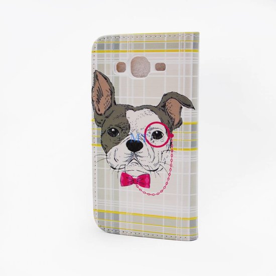 Glasses Dog Print Galaxy S3 Bookcase