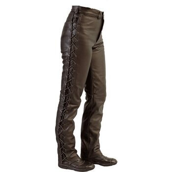 MJK Leathers Heren String/Veter Jeans Leer