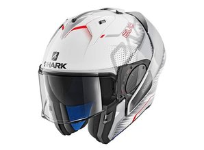 Shark Evo-One 2 Keenser WSR white-silver-red Systeem Motorhelm Sale - MJK  Leathers