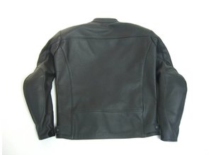 MJK Leathers Twin Tone All Black Classic Leren Motorjack Opheffingsuitverkoop