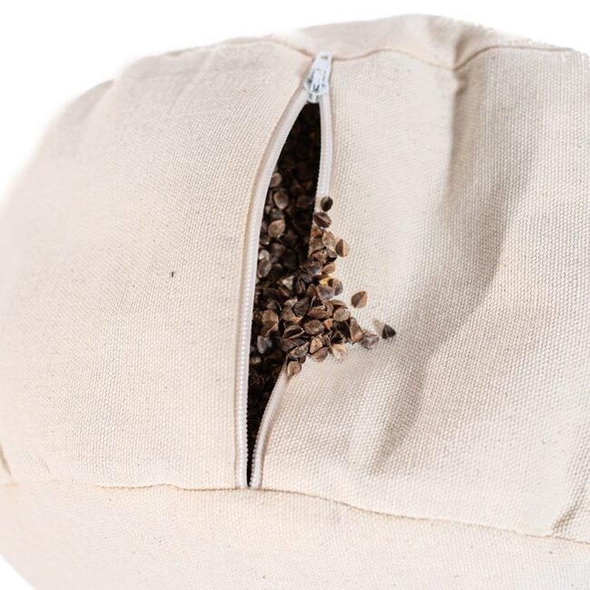 Spiru Gray Meditation Cushion ohm