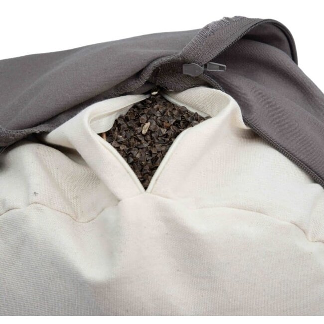 Spiru Gray Meditation Cushion ohm