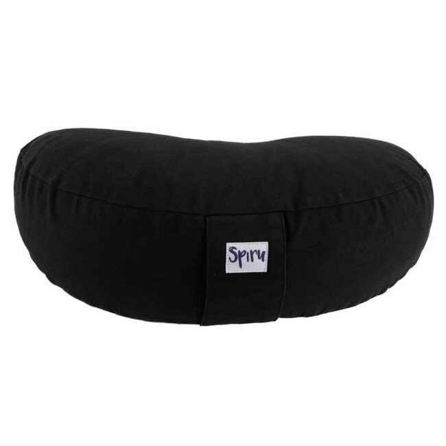 Spiru Half-moon meditation cushion, black