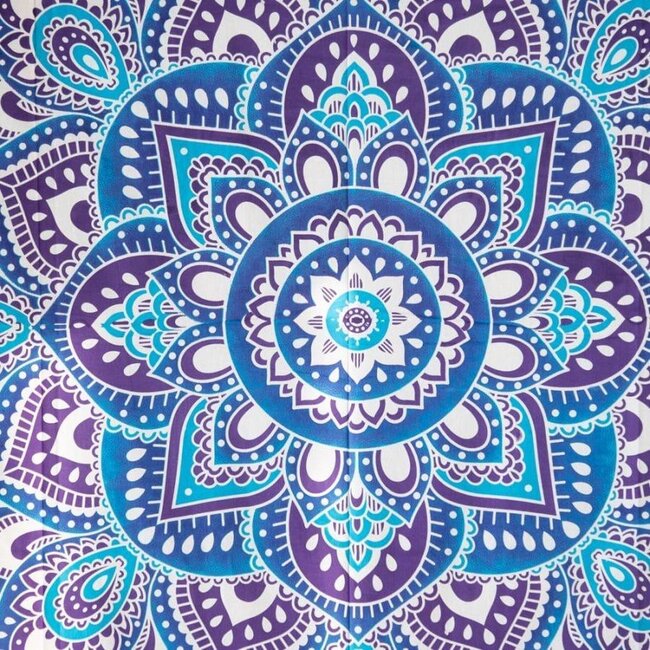 Spiru Authentischer Wandteppich Mandala Blume