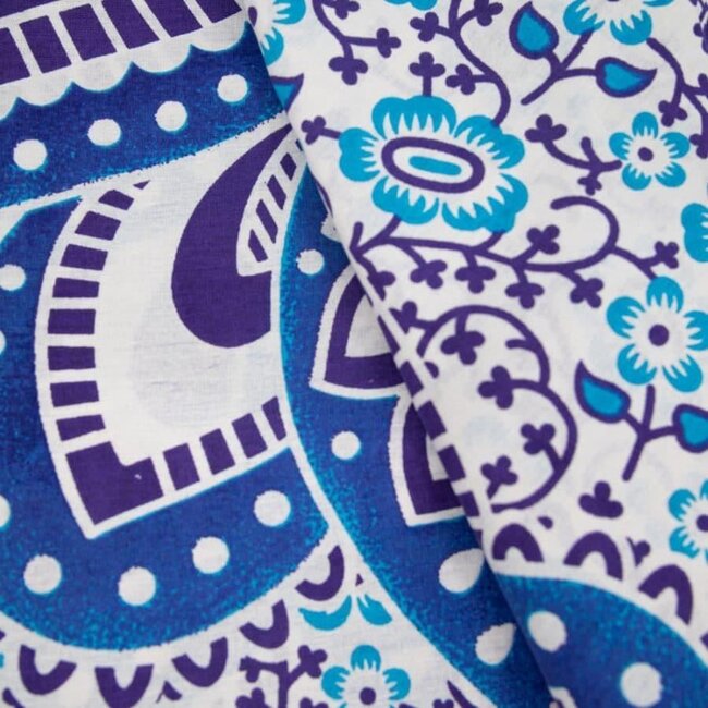 Spiru Authentischer Wandteppich Mandala Blume