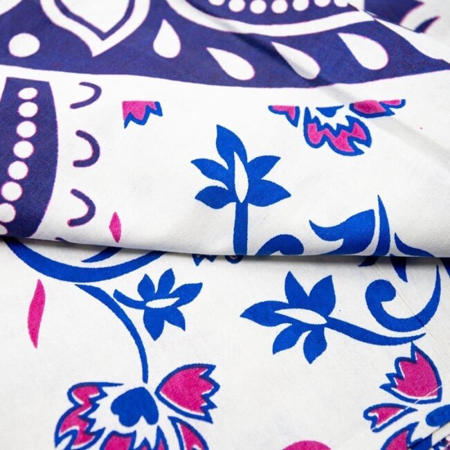 Spiru Authentischer Wandteppich mit Blumen-Mandala-Motiv