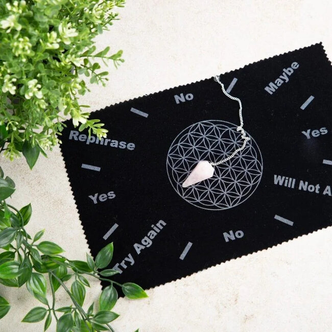 Pendulum mat with Flower of Life symbol