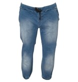 J4001 blauwe grote maten stretch jog jeans - Grote Maten Winkel -  MisterBig.nl
