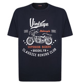 Grote Zwart T-shirt "Bikers-Club" €29,95 - Grote Maten Winkel - MisterBig.nl