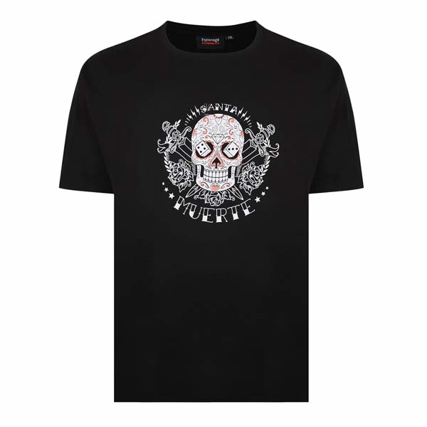 Espionage Grote maten Zwart T-shirt "Muerte"