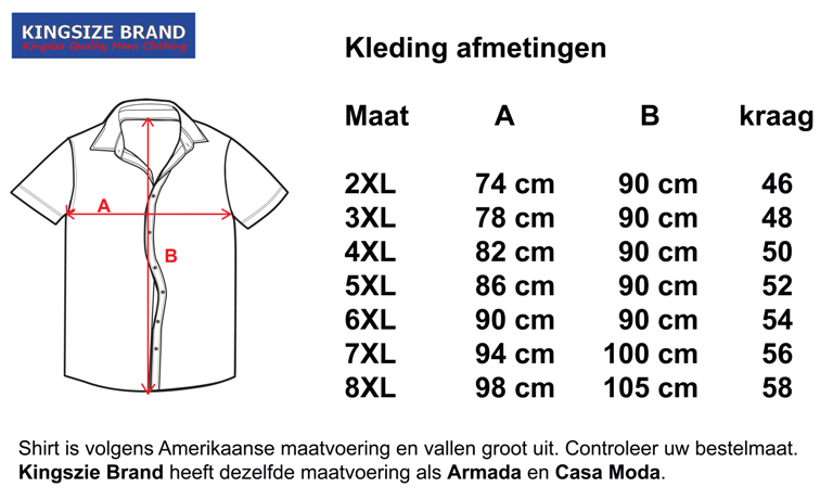 SH386 Grote maten Groen Navy Overhemd