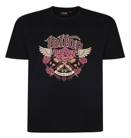 Espionage Grote maten Zwart T-shirt "Tattoo"