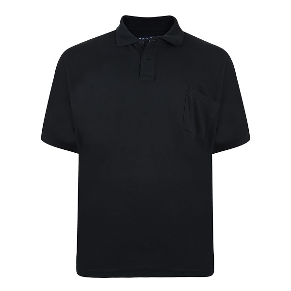 KAM Grote maten Zwarte Basic Polo 10XL-12XL