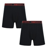 KAM Grote maten Zwarte Jersey Boxer Shorts (2-pack) 2XL-8XL
