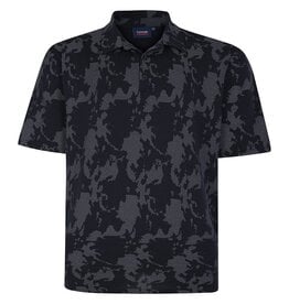 Espionage Grote maten Zwarte Polo Abstract Camo Print