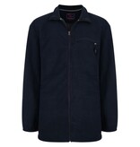 KAM Grote maten Navy Gewatteerde Fleece Jas 2XL-8XL