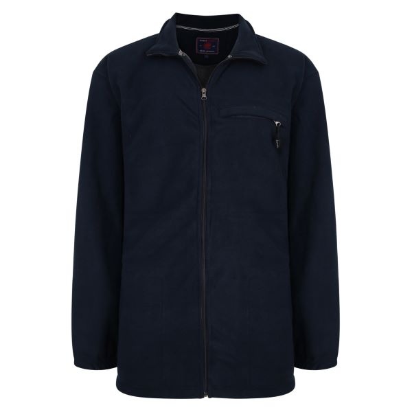 KAM Grote maten Navy Gewatteerde Fleece Jas 2XL-8XL