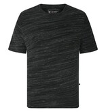 KAM Grote maten Zwart T-shirt met geweven effect 2XL-8XL