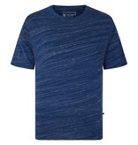 KAM Grote maten Blauw T-shirt met geweven effect 2XL-8XL
