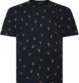 Espionage Grote maten Zwart T-shirt Stag Print
