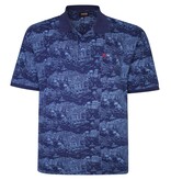 Espionage Grote maten Navy Polo  Print  2XL-8XL