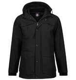 KAM Grote maten Zwart Gewatteerde Jas 2XL-8XL