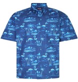 Espionage Grote maten Flamingo  Print Overhemd 2XL-8XL