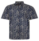 Espionage Grote maten Abstract Print Overhemd  2XL-8XL