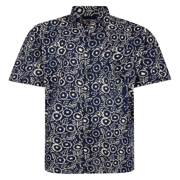 Espionage Grote maten Abstract Print Overhemd  2XL-8XL