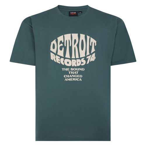 Espionage Grote maten Groen T-shirt "Music Record"  2XL-8XL