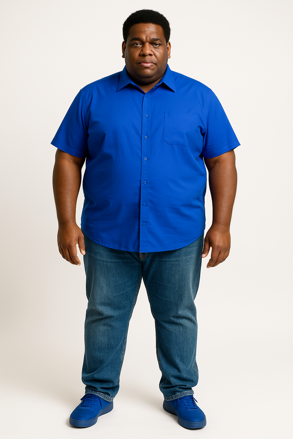 Espionage Grote maten Cobalt  Klassiek Overhemd 2XL-8XL