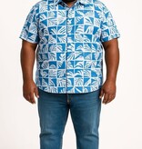 Espionage Grote maten Leaf Print Overhemd  2XL-8XL