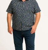 Espionage Grote maten Abstract Print Overhemd  2XL-8XL