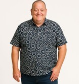 Espionage Grote maten Abstract Print Overhemd  2XL-8XL