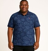 Espionage Grote maten Navy Polo  Print  2XL-8XL