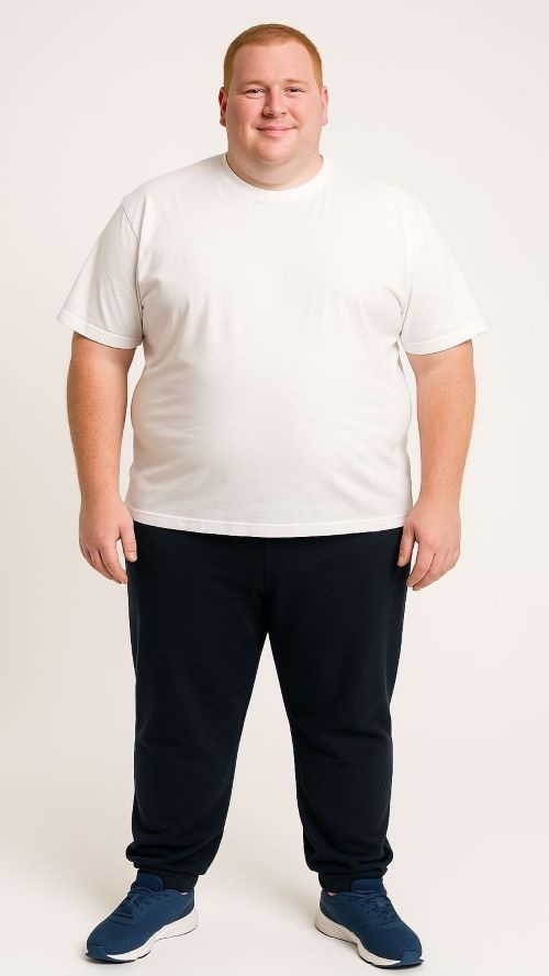 CAMUS Grote maten Wit Basic T-shirt 3XL-6XL