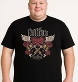 Espionage Grote maten Zwart T-shirt "Tattoo" 2XL-8XL