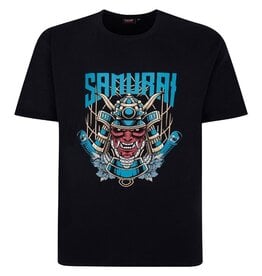 Espionage Grote maten Zwart T-shirt "Samurai"