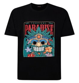 Espionage Grote maten Zwart T-shirt "PARADISE" TS430