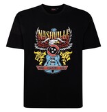 Espionage Grote maten Zwart T-shirt"NASHVILLE"  TS431 2XL-8XL