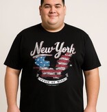 Espionage Grote maten Navy T-shirt "NEW YORK" 2XL-8XL