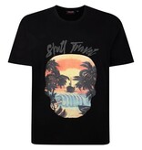 Espionage Grote maten Z wart T-shirt "Skull Travel"  2XL-8XL